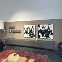 Contur - Sideboard 3900 Glattlack 411 Onyxgrau Abdeckplatte Glas Gefrostet Inklusive L Board Und Design Painting - 5