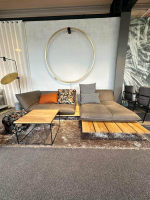 Bullfrog - Ecksofa Akito Leder Rhino Elefant 2399 63 Braun Grau Plattform Wildeiche Füße Stahl Schwarz Pulverbeschichtet - 2