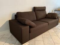 COR - Sofa Conseta Bodennah Leder 120 Dunkelbraun mit 2 Armlehnkissen und Kopfstütze - 3