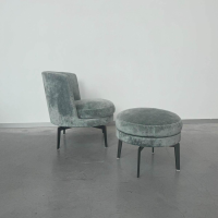 Flexform - Sessel Fauteuil Feel Good Stoff Endo blau - 2