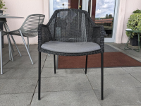 Cane Line - 4er Set Outdoor-Sessel Breeze Cane -Line Faser Natte Grau Aluminium - 6