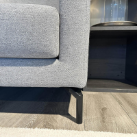 Violetta - Sofa Gesa Stoff 11 Gavani 83 Grau Schwebefuß Eric H 14 cm Schwarz Matt - 7