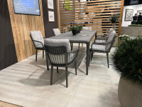 Rolf Benz - Esstisch Yoko 250 Outdoor Platte Keramik Naturali Pietre Grau Gestell Aluminium Anthrazit Matt Pulverbeschichtet - 3