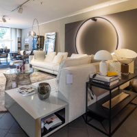 Minotti - Ecksofa Roger Suite Spring Stoff Natte 01 Bianco Weiß Case Lackiert Ghiaccio mit gleichfarbigen Kissen - 6