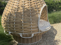 DEDON - Gartenlounger Nestrest Faser Geflochten Natural Beige Braun Inklusive Kissen - 2