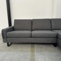 COR - Ecksofa Conseta Stoff 8160 Schwarz Grau Metallkufen P120 Pulverbeschichtet Schwarz Mit Filzgleiter - 7