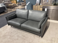 Erpo - Garnitur Classics 820 Leder 42.500 Graphite Grau Alufüße 2 Sofas - 5