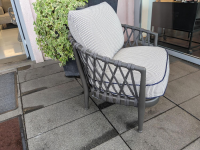 B&B Italia - Outdoorsessel Erica Stoff Elisir 820 Blau Creme - 4