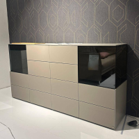 Musterring - Sideboard Q-Media 2.0 Lack Fango Grau Glas Matt Fango Mit Beleuchtung - 6