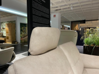 himolla - Polstergarnitur Teoma 6076 R Leder Eleganza 27 Elfenbein Beige Metallfüße Edelstahloptik - 6