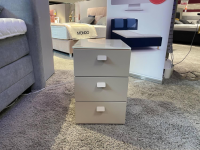 Hülsta - Multi Kommode R Lack Sahara Grau Abdeckplatte Glas Sahara Griff 057 Mit 3 Schubkästen - 3