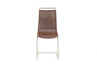 Lavida - 4er Set Freischwinger Jenny Mit Edelstahlgriff  Coffe Creme Braun Untergestell Rundrohr Edelstahl - 6
