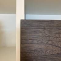 Molteni & C - Wohnwand 505 Kalkweiß Ulme Dunkel Formprofil Zinnfarbig - 4