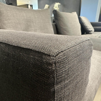 Walter Knoll - Ecksofa Jaan Living Stoff Bora 7748 Slate Grau Fuß Schwarz Matt Pulverbeschichtet Inklusive Kissen - 10