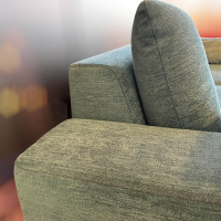 Bielefelder Werkstätten - Sofa Spirit Stoff Sienna BW1717-151 Grau Blau Gestell Metall Schwarz - 5