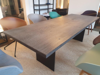 Janua - Esstisch SC41 Platte Eiche Geköhlt Und Gekalkt Gestell Rohstahl Natur Lackiert - 2