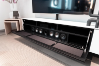 Spectral Smart Furniture - Wohnwand Ameno Side 1 Colour Glas Snow Weiß Akzente Oak Smoked mit TV-Halterung - 4