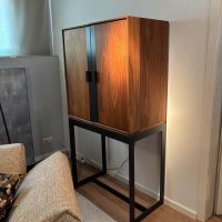 Riva1920 - Schrank Cambusa Fly Reserve Nussbaum Gestell Eisen Lackiert - 2