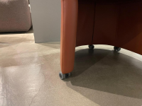 Rolf Benz - Sessel Eni Leder 38 112 Mittel Kupferbraun Mit Rollen Kunststoff Schwarz - 7