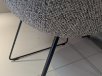 KFF - Tischgruppe Furca 6 Stühlen Faye Stoff 1202 Greige Füße Metall Schwarz - 7