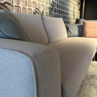 COR - Ecksofa Mell Lounge 48213 Stoff 10064 Chalk Grau Metallgestell Verchromt Inklusive Kissen - 2