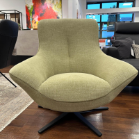 Rom - Sessel Rico Stoff Escana Sage Grün Gestell Metall P694 Schwarz - 4