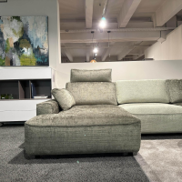 WK Wohnen - Ecksofa Cubico 640 Stoff JAB 23032/22031 Grau Grün - 4