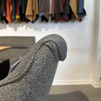 Koinor - Essgruppe S1250 T5005 Platte Massivholz Wildeiche Natur Bezug Stoff 20 Q2 Farbe Sky Grau Und Rain Grau - 5