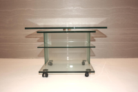 Dreieck - TV-Video-Rack Diogenes Inklusive Drehplatte Floatglas Optiwhite Klar - 2