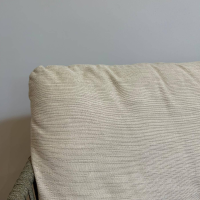 Tribù - Outdoor Sofa Mood Sitzkissen Stoff Natural Beige Gestell Teakholz Rückenlehne Geflecht Moss Grün Grau - 8