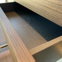 Molteni & C - Raumteiler 505 in Lack Kieselgrau mit Glastüren Schwarz Chrom - 3
