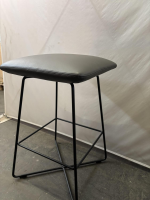 COR - 2er-Set Barstuhl Jalis 174 Leder Dura Tabak Schwarz Gestell Drahtgestell Schwarz - 5