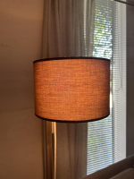 Steng - Stehleuchte Loft Floor Schirm Maroon Beige Rot Gestell Metall Graubraun Matt Schirm Magnetisch Höhenverstellbar - 5