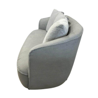 Walter Knoll - Sofa Ishino 2,5-Sitzer Stoff Puro 7754 Silver Grau Sockel Schwarz Lackiert - 4