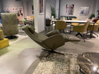 Jori - Relaxsessel Cosy Ghost Leder Lipano Oliva Grün Gestell 4 Sternfuß Bronze Matt Schwarz Lackiert Inklusive Kopfkissen - 7