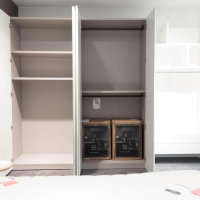 Morassutti - Kleiderschrank Bianco Opaco O 01 Weiß Inklusive Fachböden Kleiderstange Und Schubkasten - 11