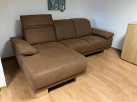 DFM - Ecksofa Fabeo Stoff Valentina 603 Zim Braun Holzfüße Buche Natur - 3