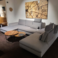 Activineo - Ecksofa Bergamo Stoff III Grau Winkelfuß Metall Inklusive Kopfstützen Und Sitztiefenverstellung - 3