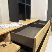 Musterring - Wohnwand Kara Frame Lack Grau Und Schwarz Holz Asteiche Inklusive Beleuchtung - 9