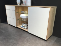 Team 7 - Anrichte Filigno Eiche Naturöl Weiß Front Keramik Arctic White Weiß Mit Beleuchtung - 5