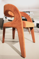 Fendi Casa - Set of 4 Berenice Chair 2 Fabric A073 Black 2 Fabric A045 Paprika - 6