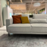 Megapol - Ecksofa 5183 SO Sunfort Stoff Vera Silver Grau Füße Aluminium Schwarz Inklusive Kissen - 8