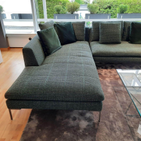B&B Italia - Ecksofa Charles Carré Stoff Sirte Kiefergrün 2909417 Füße Metall Nickel - 7
