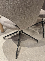 Flexform - 4er-Set Stuhl Susanne Stoff Eleo 1189 Grau Gestell Aluminium Schwarz Verchromt - 6