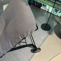 Freifrau - Outdoor Sunbed Liege Leyasol Stoff Loopi Pepper Grau Schwarz Gestell Schwarz Pulverbeschichtet - 4