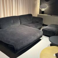 Edra - Sofa Grande Soffice Stoff Imperial T 8566-00 Grau Inkl. Hocker - 4