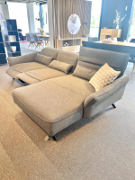 Contur - Ecksofa Bormio Stoff Udine Graphit Grau Gestell Schwarz Inklusive Lendenkissen - 6