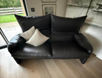 Cassina - Sofa Maralunga 40 Leder Dunkelbraun Basis Schwarz - 6