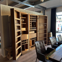 Riva1920 - Schrank Cambusa Wine Nussbaum Massiv Geölt Akzent Eisen Irondust Lackiert Mit LED Beleuchtung - 13