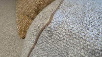 Flexform - Ecksofa Perry Stoff Elettra 202 Grau Keder Gros Grain 142 Grau Braun Füße Silber Inklusive Kissen - 6